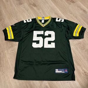 Vintage Reebok On Field NFL Clay Matthews Green Bay Packers #52 Jersey Sz 54